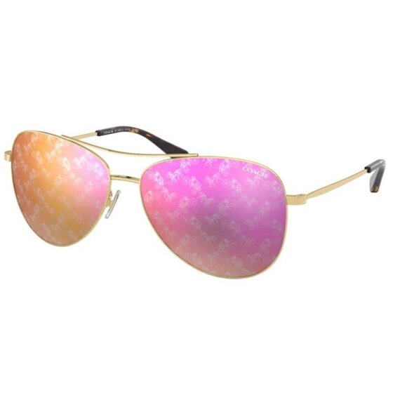 Coach Burgundy Mirror H&C Pilot Ladies Sunglasses - Picture 1 of 1
